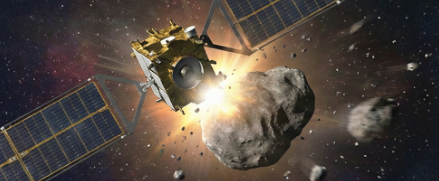 Visual representation of DART Mission Triumphs: Successful Asteroid Deflection